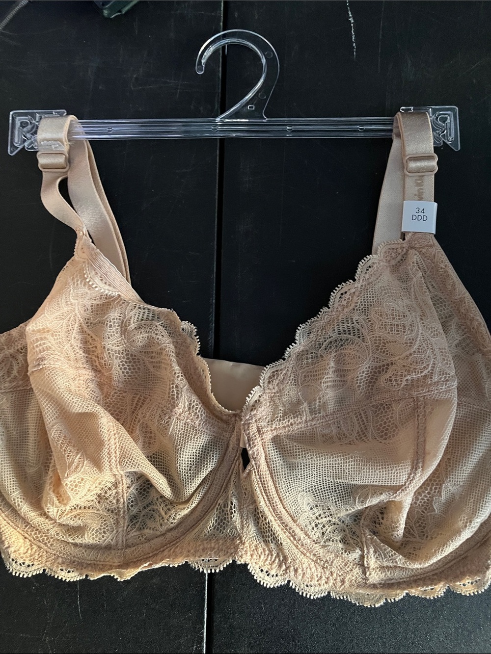 Calvin Klein Beige Lace Underwire Bra